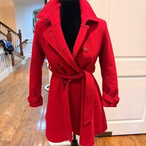 Red Rothschild  100% wool kids coat